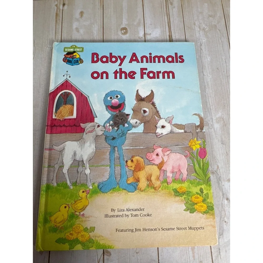 Vintage Sesame Street Book Club Lot 8 Big Bird Farm Pet Zoo‎ Learning 1980s